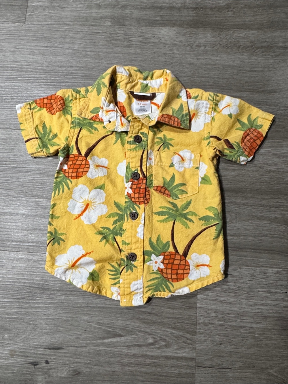 Gymboree Button Down Hawaiian Collared Tee